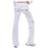 Pantalon femme solide survêtement Cargo multi-poches taille élastique jambe large femmes sport Streetwear Yo-ga décontracté pantalon Long