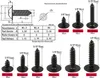 Parti di utensili 900 pezzi M2.3 M2.6 M3 Hardware Vite nera PWA Testa tonda a croce con cuscino Vite autofilettante Testa cilindrica 230419