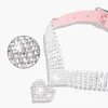 Hondenkragen hart strass pendanten kat kraag ketting verstelbare kitten sieraden huisdier puppy accessoires chihuahua