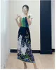 Skirts SELLING Miyake Skirt 2023 Summer High-end Niche Print Pleats Thin Slit IN STOCK