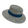 Wide Brim Hats Womens Paper Straw Boater Hat Beach Flat Dress Fashion Show