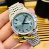 Męskie automatyczne mechaniczne zegarki 3235 40 mm cyfry arabskie Ice Blue Dial Zegarki Składane zapięcie Wodoodporna konstrukcja Biznesowe zegarki na rękę 228236 BP Factory