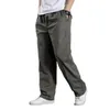 Men's Pants Men Wide Leg Versatile Cargo Stylish Spring/fall Trousers With Elastic Waist Drawstring Ample For Casual