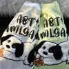 女性用Tシャツ綿かわいい小さな犬刺繍カップルTシャツメンズとサマーインシッチプレッピースタイル半袖トップカワイイティー