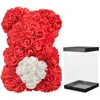 Ghirlande di fiori decorativi Orsacchiotto di rose Sapone artificiale giocattolo rosso e rosa con borsa per il regalo della festa della mamma Dropshiping 2023