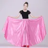 Stage Wear Women's Spanish Flamenco Skirt Plus Size Show Belly Dance Costume Woman's Gypsy Style 10 Colors Satin Smooth Solid Color