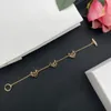 Designer smyckekedjan brev armband guld sier tallrik agat mode tofs kedja för kvinnor män bröllop gåva fest jul gåva