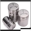 Herb Spice Tools Kitchen Dining Bar Home Garden Drop Delivery 2021 Stainless Steel Sugar Salt Pepper Shaker Jar Cook Connt Seasoning Dhgkz