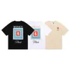 T-shirt da uomo 23ss Alta qualità Rhude Tees Donna Designer Puro cotone depts T-shirt in cotone Top Luxurys Abbigliamento Street Shorts Manica A5