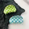 Hair Clips Barrettes Free Shipping 2023 Fashion New Black Gridding Hair Cl Clips Accessories Acrylic Semilune For Women Girls Hairpins HeaddressL231120