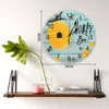 Horloges murales abeille miel bleu planche en bois rétro lettres horloge Design moderne salon décoration muet montre décor à la maison