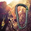 5 PCSCarabiners Aluminum Alloy Carabiner Clip Snap Hook Keyring Spring Snaps D Shaped for Outdoor Sports Hiking Travel Accessories P230420