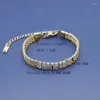 Bracelet élégant cristal Web tissage chaîne Bracelet en acier inoxydable bijoux de mode exquis 18 K métal femmes accessoires