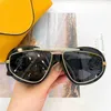 2024 Womens Designer Preto Acetato Fibra Óculos de Sol Duplo Quadro Metal Aviador Óculos de Sol Moda Retro Lady Viagens e Férias Óculos LW40120I Top Quality 051