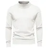 Chandails pour hommes automne et hiver décontracté hommes couleur unie pull bas basique pull col rond col roulé tricoté pull décontracté 231120