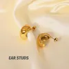 Stud Earrings 1 Pair C-shape Fashion Holiday Birthday Party Wedding Engagement Bridal Decoration Ear Jewelry Ladies