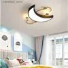 Plafonniers Nordique enfants lune étoile plafonnier moderne Simple dessin animé créatif chaud garçons filles étude chambre décoration luminaire Q231120