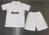 Kit per bambini Maglia da calcio Real Madrid BALE BENZEMA MODRIC Maglie da calcio retrò Vintage ISCO Maillot SERGIO RAMOS MARCELO Kit per bambini