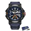 Orologi da polso LIGE Orologi sportivi da uomo Forte luminoso Doppio display 50 metri Orologio da polso con cinturino in silicone al quarzo impermeabile Relogio Masculino