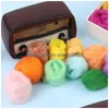 Ferramentas de artesanato Kraball 25 cores felting lã agulha kit artesanal feltro conjunto 7pcs / pacote materiais de tecido entrega gota casa jardim artes craf dhy1f