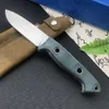 Quick Delivery of BM 162 Brush Fixed Blade EDC Survival Straight 3.85 "straight Drop Point G10 Handle Leather Sheath Knife