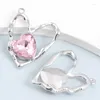 Charms 10st Hart Roze Strass Y2K Stijl Hangers Voor Het Maken Van Handgemaakte Diy Sieraden Accessoires Ketting Bevindingen Ambachten