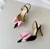 Chaussures habillées en satin Sandales à bride arrière Semelle en cuir pour femmes talons hauts 9,5 cm femmes à talons hauts 34-42 Avec boîte