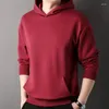 Felpe con cappuccio da uomo Felpa casual con cappuccio Tinta unita Primavera Autunno Maglie a maniche lunghe pesanti All-Match Moda Pullover maschile semplice allentato