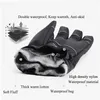 Gants de sport hiver imperméable coupe-vent anti-dérapant fermeture éclair grands hommes Sport équitation ski chaud peluches confortable noir épaississement 231118