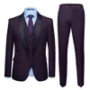 Trajes de hombre Blazers Traje negro Homme Último diseño de pantalón de abrigo para hombres Azul marino Boda Formal Oficina de negocios Ropa de baile