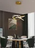 Lustres Moderne Créatif LED Lustre Pour Salle à manger Chambre Couloir Cuisine Doré Dimmable Télécommande Intérieur Lampe Décoration