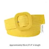 Cinture Cintura intrecciata da donna Vintage ampia dal design bohémien Fibbia ad ardiglione colorata Decorativa in vita in paglia PP DXAA