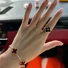 Cleef Fashion Single Gem Clover Kadın Tasarlama Tasarımcı Nişan Yüzük Hediyesi