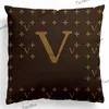 Diseñador de lujo Funda de almohada Almohada decorativa Diseñadores de letras Funda de cojín Fundas de almohada suaves de moda sin interior