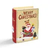 ギフトラップ30PCSブックシェイプクリスマスキャンディボックスクリスマスパッキングホームのためのメリーパーティーの装飾2024年ナビダッド231120
