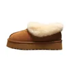 冬の新しいスエード長いぬいぐるみ暖かい雪のブーツプラットフォーム厚いソールフラットヒールファッション女性靴