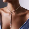 Chaînes motif Simple mode strass collier tendance Super Flash Sexy luxueux cou chaîne ornements en gros