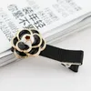 Hårklipp Korea mode emalj Flower Camellia Clip Women Simple Strip Hairpins Märke Bröllopsmycken Tillbehör Tiara Z134