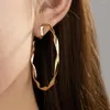 Hoop Earrings Fashion Oversized Big Circle For Women 2023 Korean Elegant No Ear Hole Round Clip Jewelry