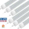 LED tubes lights 8ft 6ft 5ft 4ft Integrated V-Shaped Double row 28W 34W 42W 65W Led Fluorescent lighting AC85V-265V 25pcs/lot