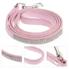 Halsbanden PU-riem Bling Strass Wandelen Kleurrijke training met sprankelende studs Voor katten Honden ( )