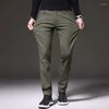 Herrenhosen Plaid Classic Herren Khaki Casual 2023 Business Fashion Slim Fit Cotton Stretch Hose Male Brand Clothing