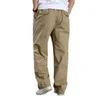 Men's Pants Men Wide Leg Versatile Cargo Stylish Spring/fall Trousers With Elastic Waist Drawstring Ample For Casual