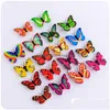 Wall Stickers Wall Stickers Decor Colorf Changing Butterfly Led Night Light Lamp Home Room Party Desk Decorations Wholesale Drop Deliv Dh8Dq