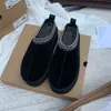 مصمم الثلج بوتس Tazz Australia Women Sandals Dark Platform أستراليا Boot Indoor House Shoe Winter Lazy Fur Booties N IES