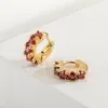 Hoop Earrings Women's Personality Jewelry Copper Micro-set CZ Creative Ins Net Red Daily Party Holiday Gift