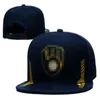 Brewers- Baseball Caps Gorras Cap Heren Merk Dames Bone Diamond Snapback Hoeden voor volwassenen