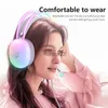 Cell Phone Earphones Cat Ear Gaming Headphone Rbg Led Light Girl Gamer Wired Headset Stereo Game Cat Earphone Pc Earbud With Mic For Tablet Ps4 Ps5 YQ231120