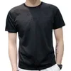 T-shirt Men's Hot Diamond Letter Mercerized Cotton Trend Brand Black Tees Casual Summer Simple Stylish Male Tops Clothing plagg