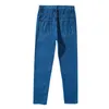 Jeans masculinos moda denim calça zíper bolso baggy cor regular calças para homem high street vintage masculino